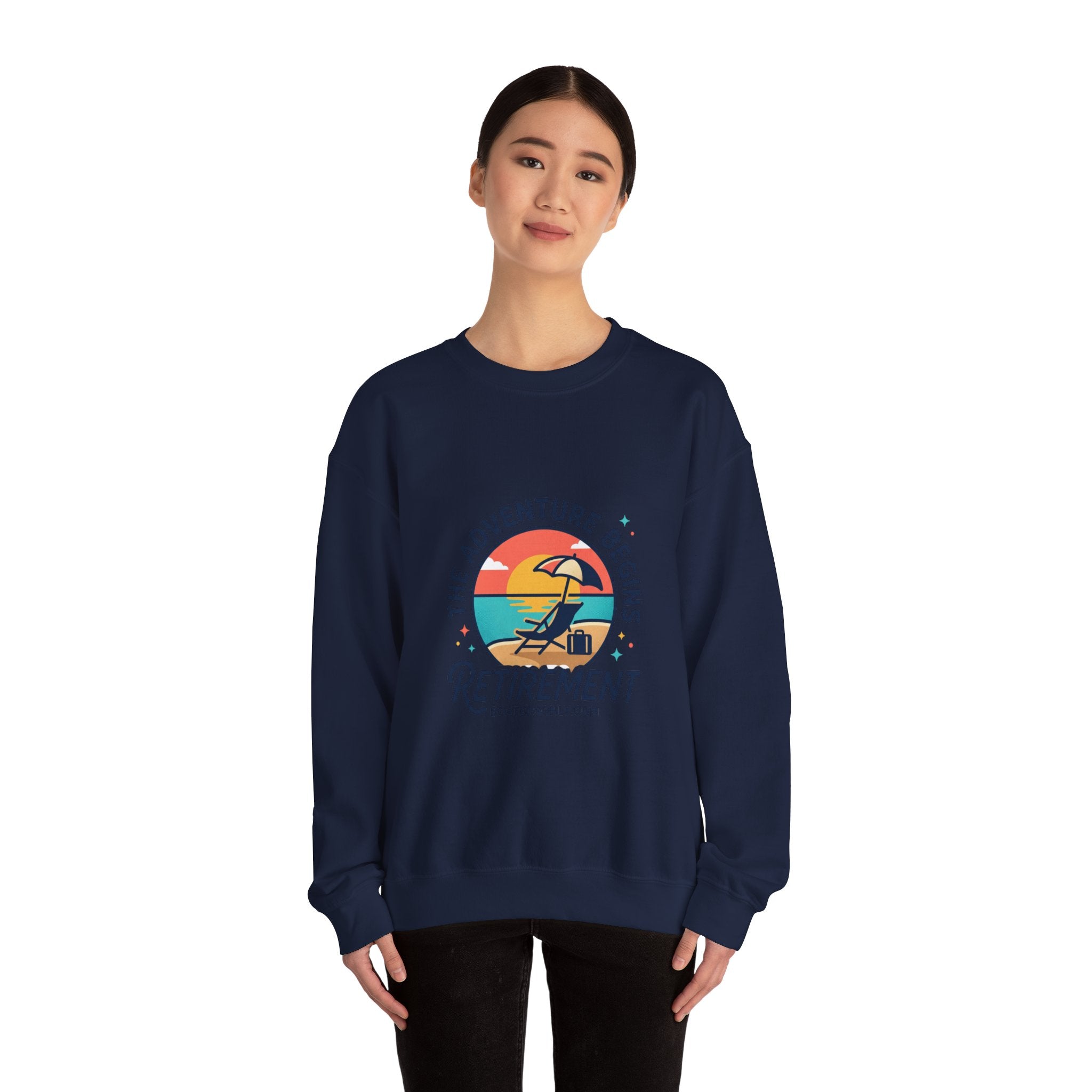 The Adventure Begins Retirement Sweatshirt | beach life, travel