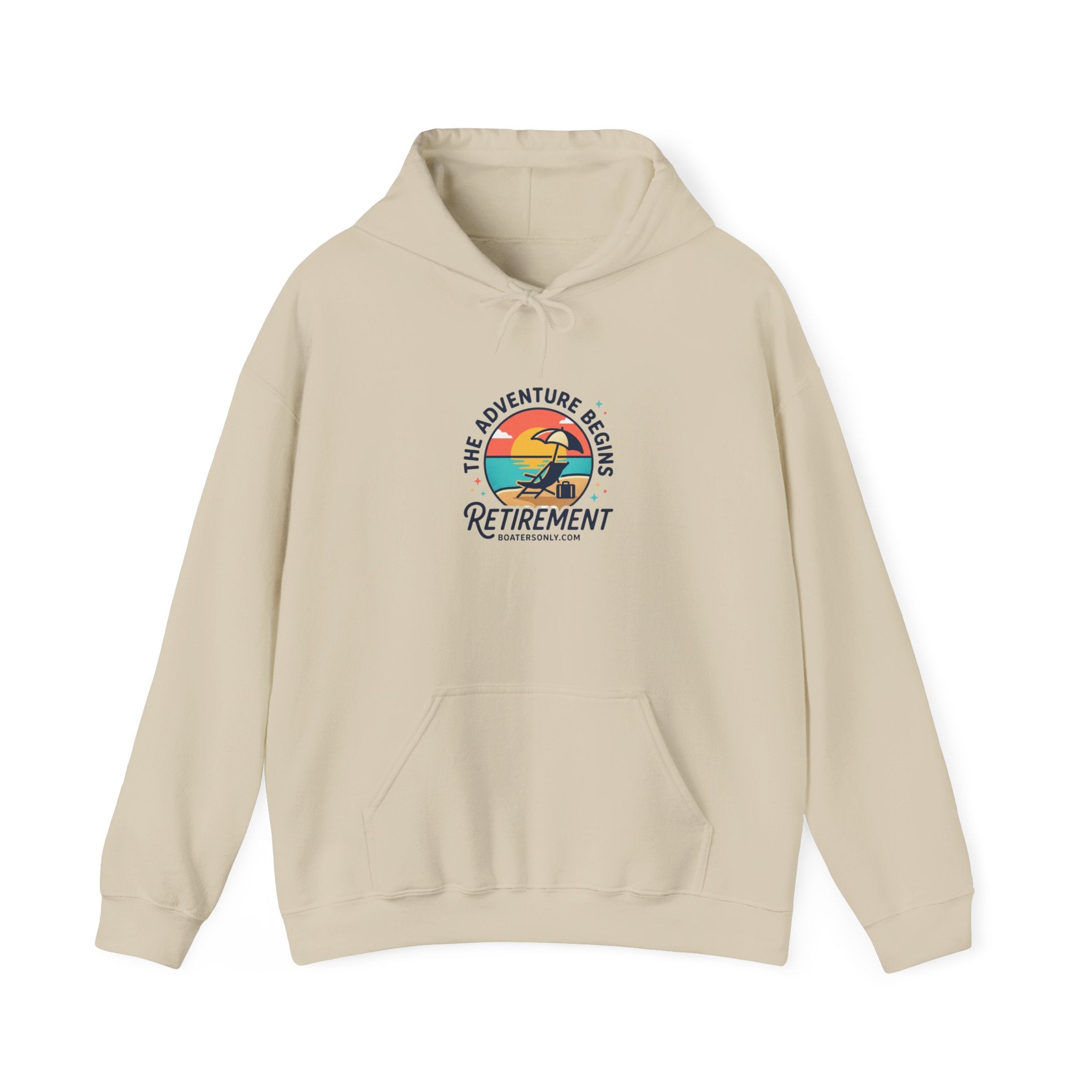 Adventure Begins Retirement Hoodie | beach life, travel retired