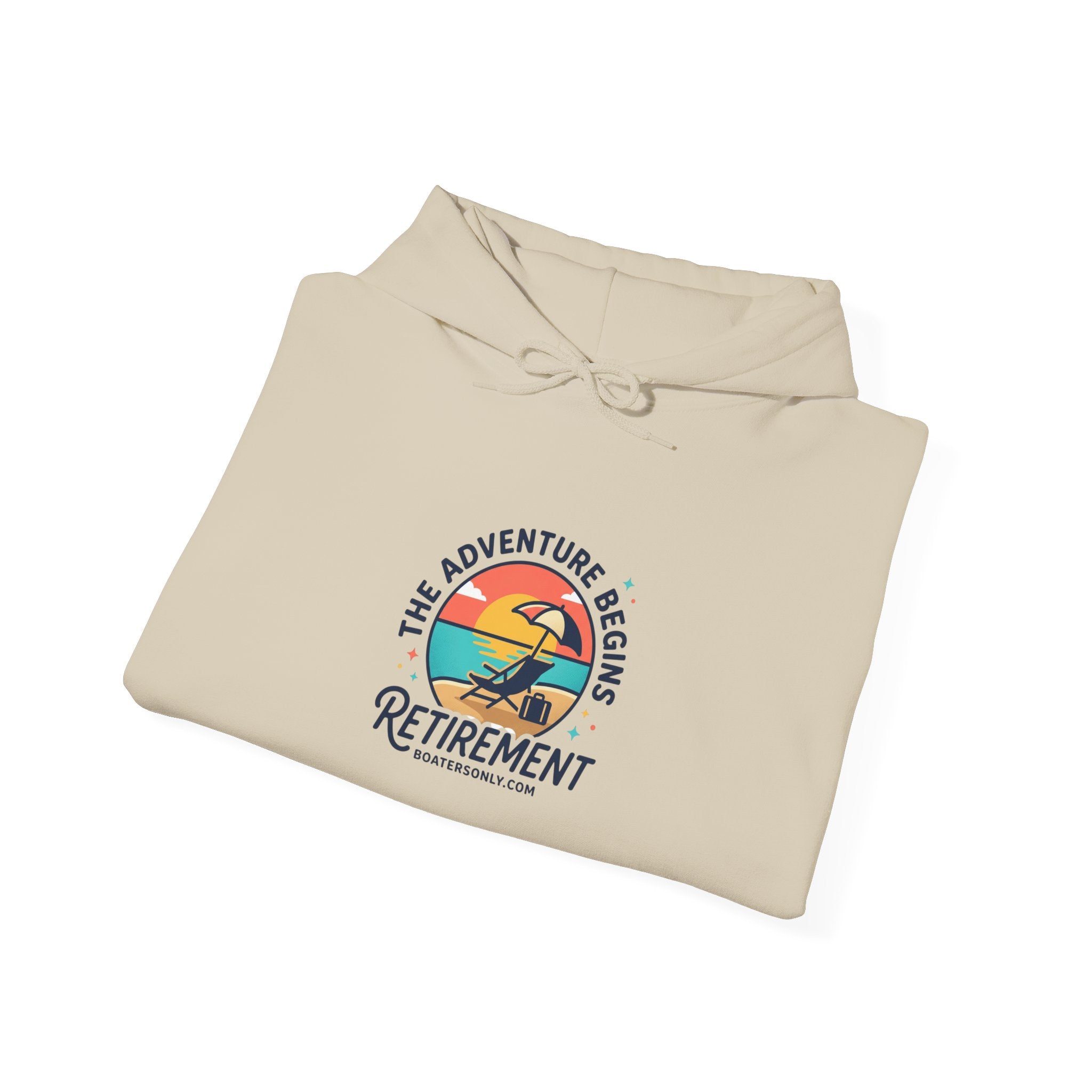 Adventure Begins Retirement Hoodie | beach life, travel retired