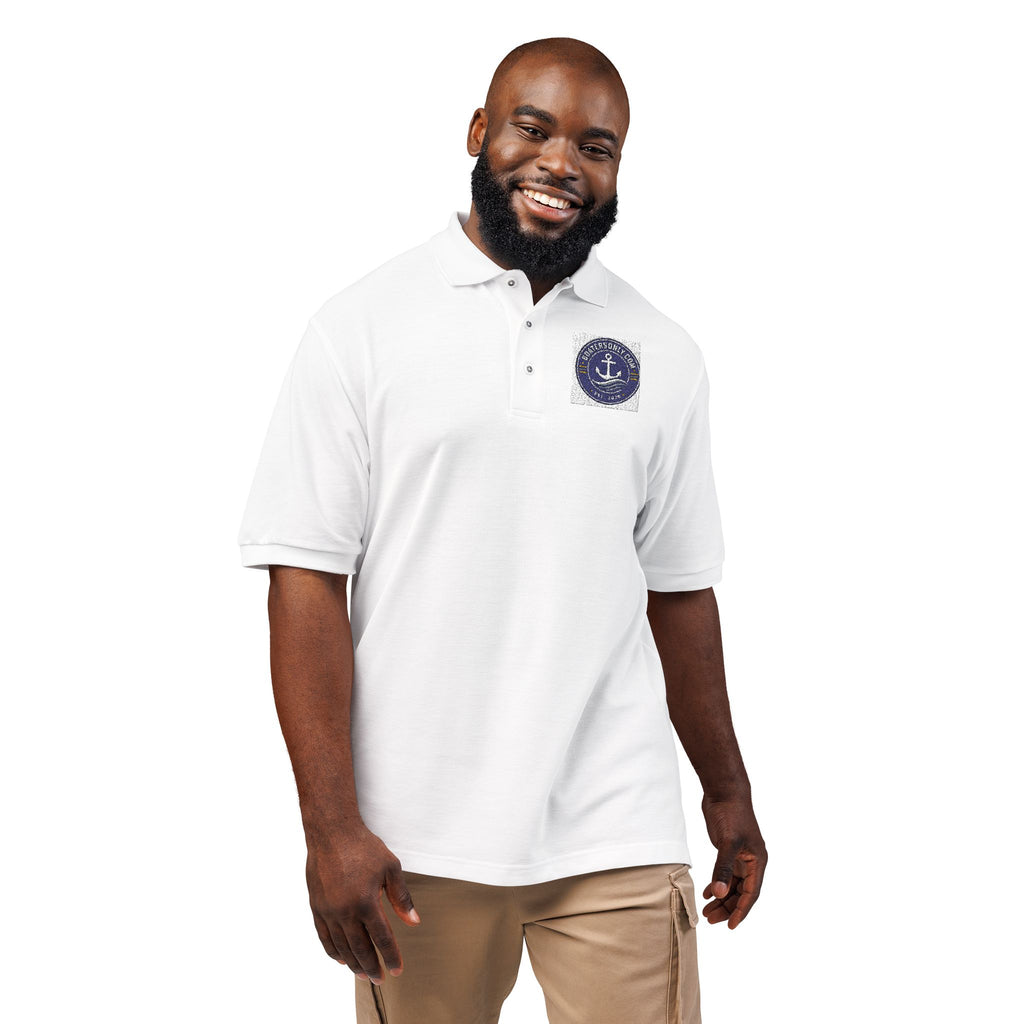 Nautical Anchor Embroidered Polo Shirt