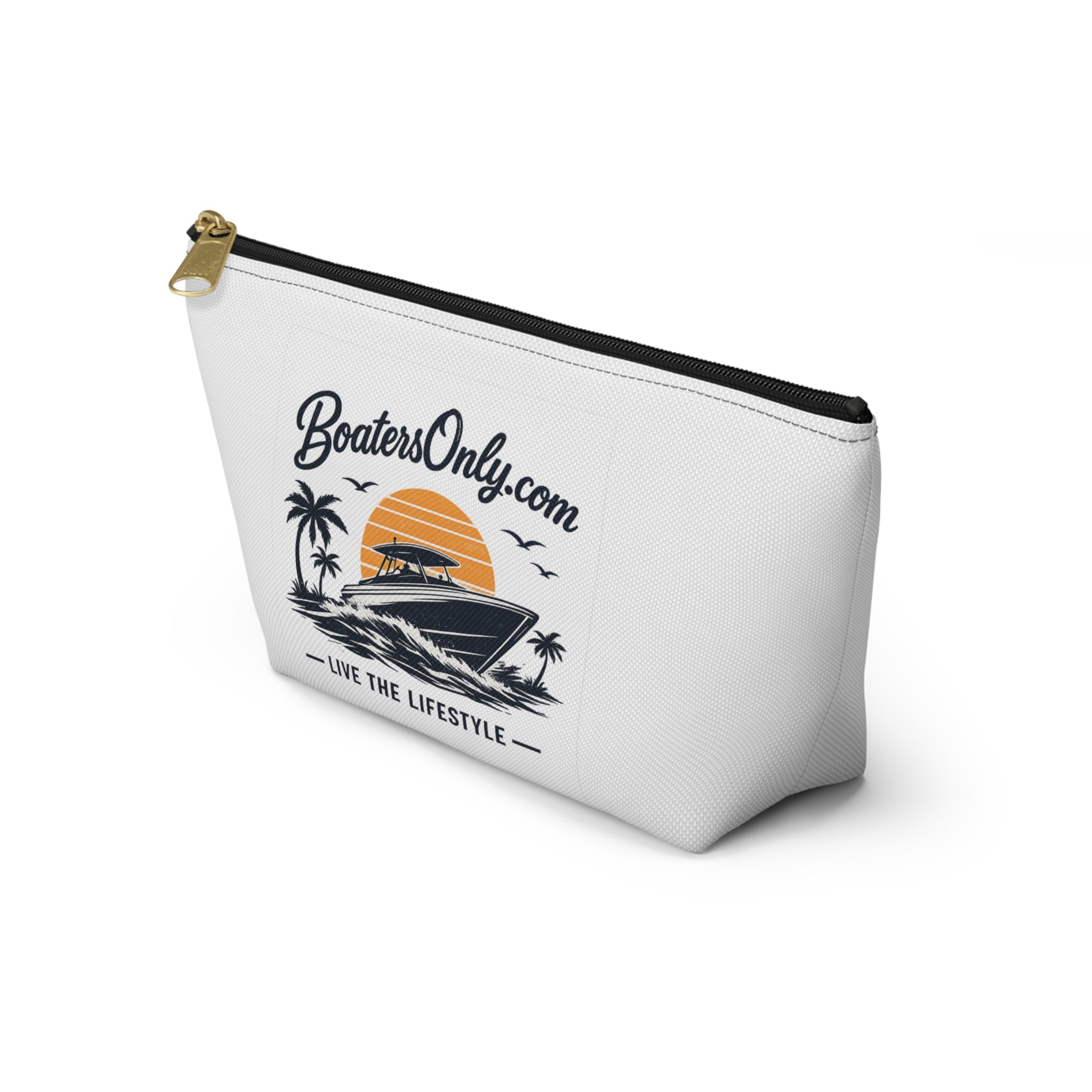 BoatersOnly Boat Life Accessory Pouch — 'Live the Lifestyle' Travel Cosmetic Bag
