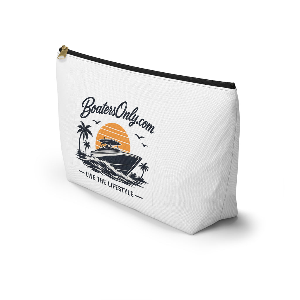 BoatersOnly Boat Life Accessory Pouch — 'Live the Lifestyle' Travel Cosmetic Bag
