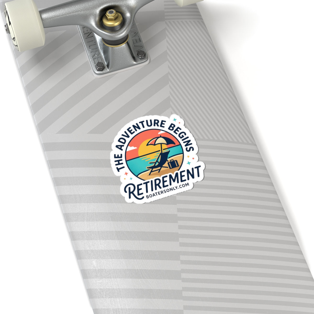 The Adventure Begins Retirement Sticker | Retirement, Beach Life