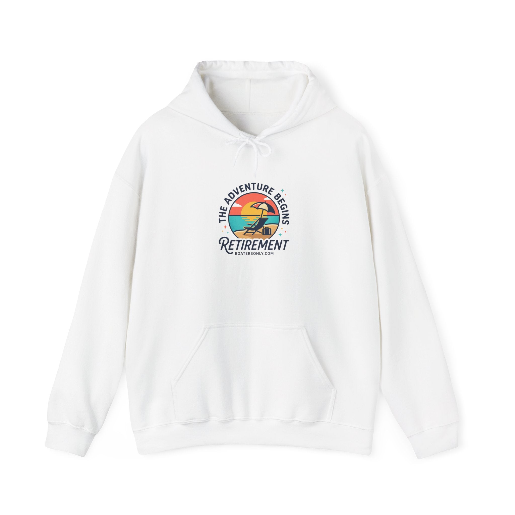 Adventure Begins Retirement Hoodie | beach life, travel retired