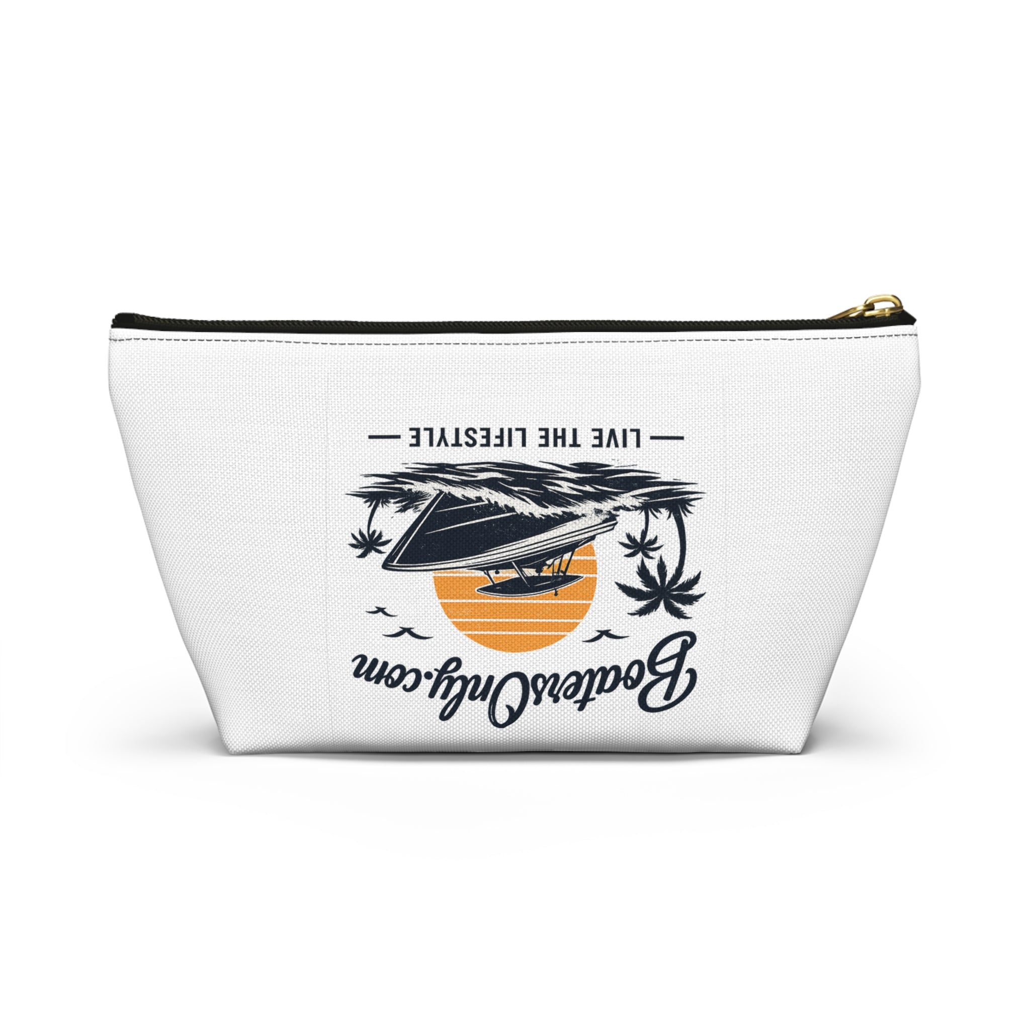 BoatersOnly Boat Life Accessory Pouch — 'Live the Lifestyle' Travel Cosmetic Bag