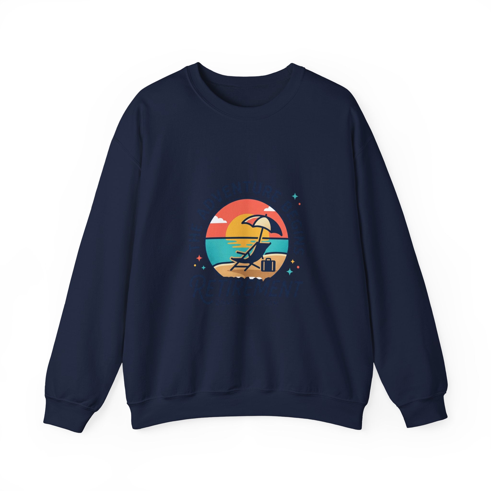The Adventure Begins Retirement Sweatshirt | beach life, travel