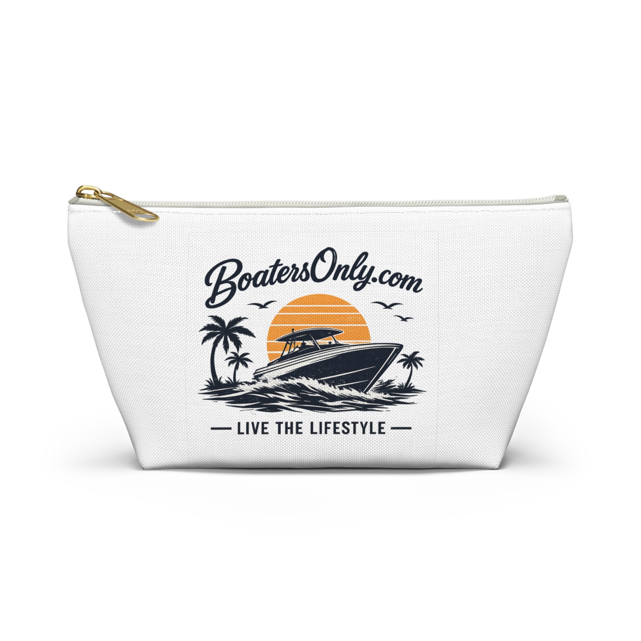 BoatersOnly Boat Life Accessory Pouch — 'Live the Lifestyle' Travel Cosmetic Bag