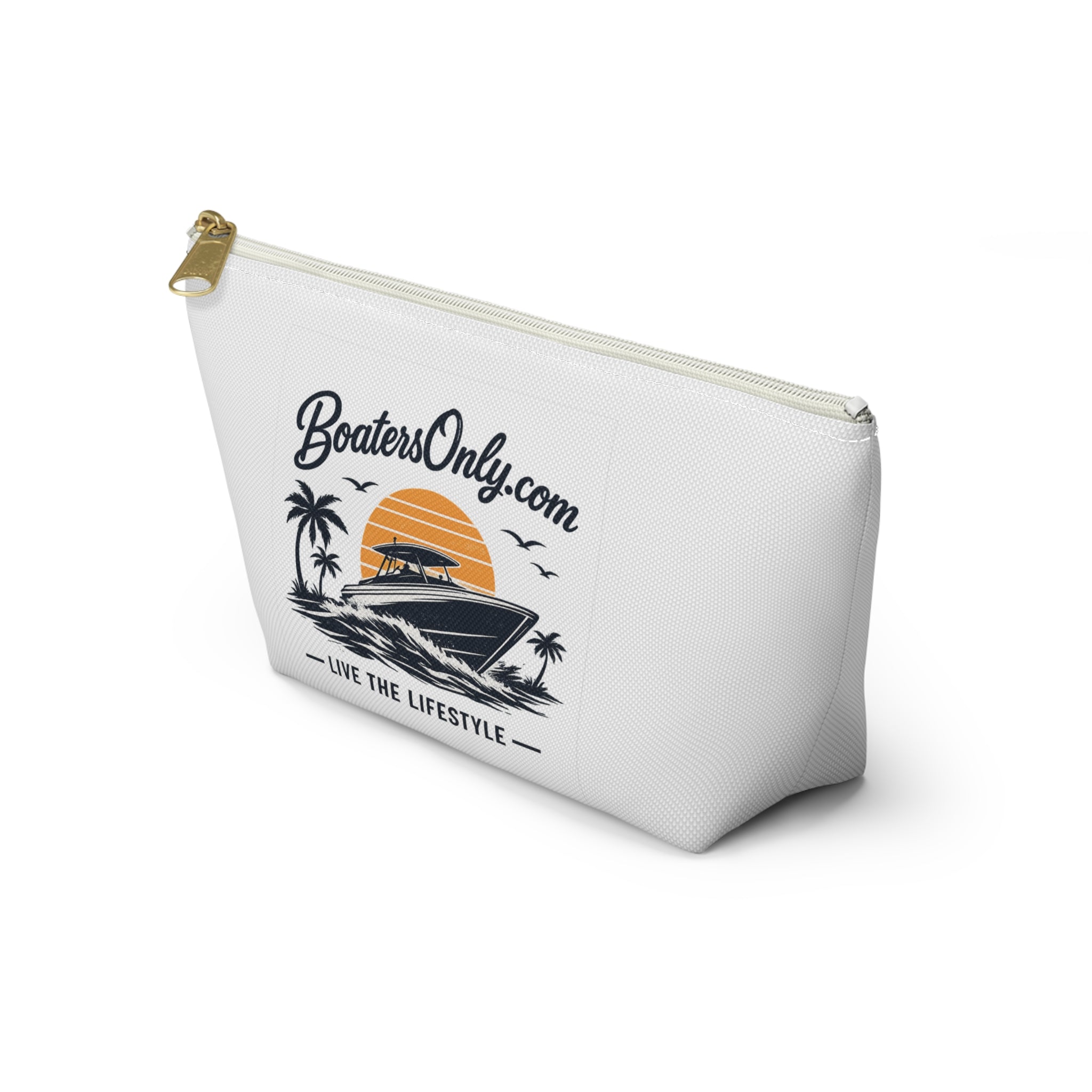 BoatersOnly Boat Life Accessory Pouch — 'Live the Lifestyle' Travel Cosmetic Bag