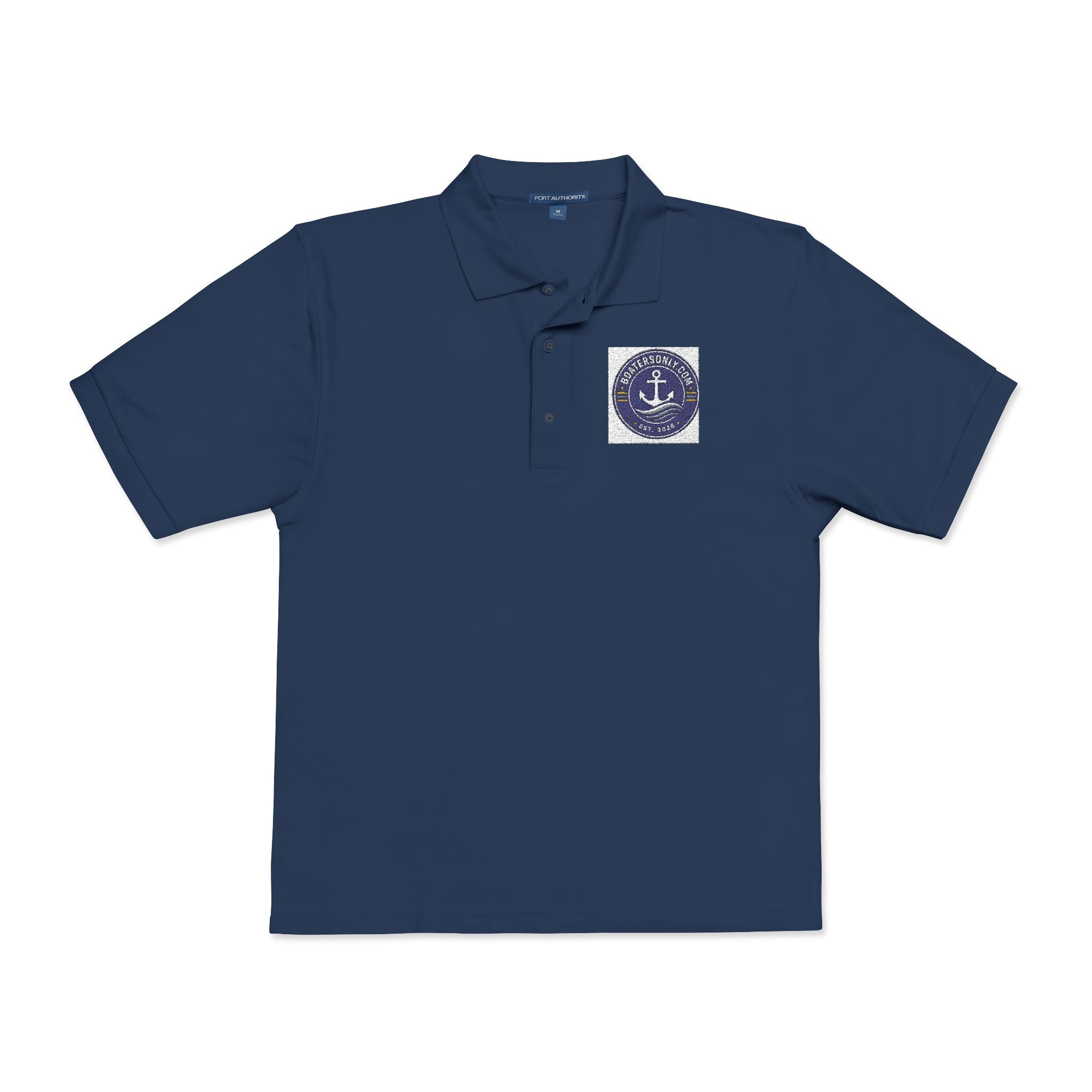 Nautical Anchor Embroidered Polo Shirt