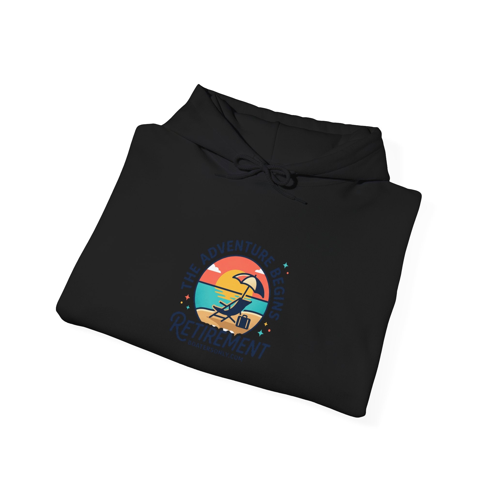 Adventure Begins Retirement Hoodie | beach life, travel retired
