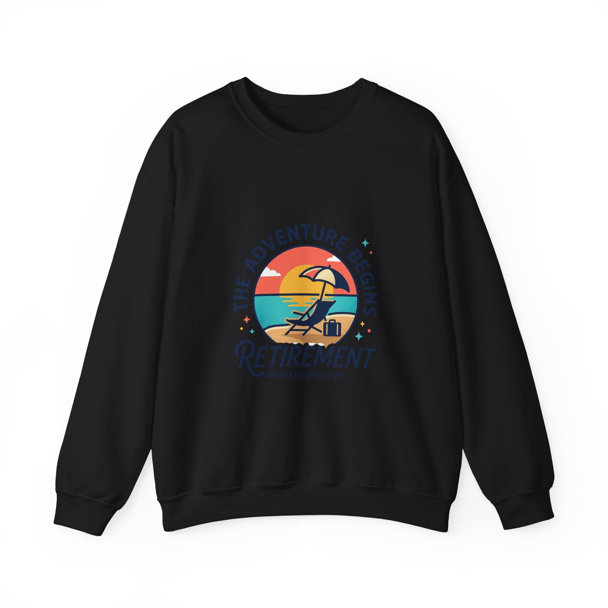 The Adventure Begins Retirement Sweatshirt | beach life, travel