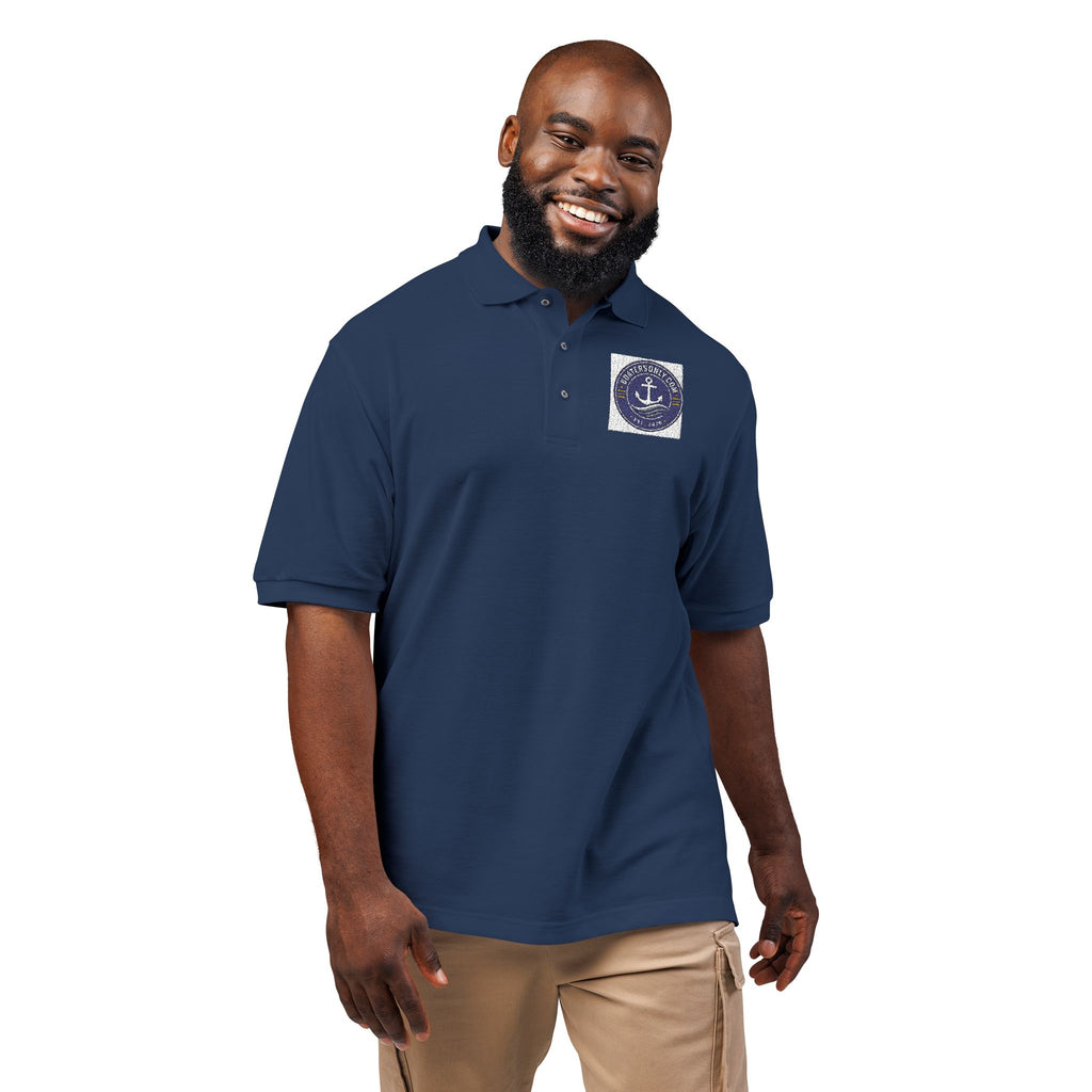 Nautical Anchor Embroidered Polo Shirt