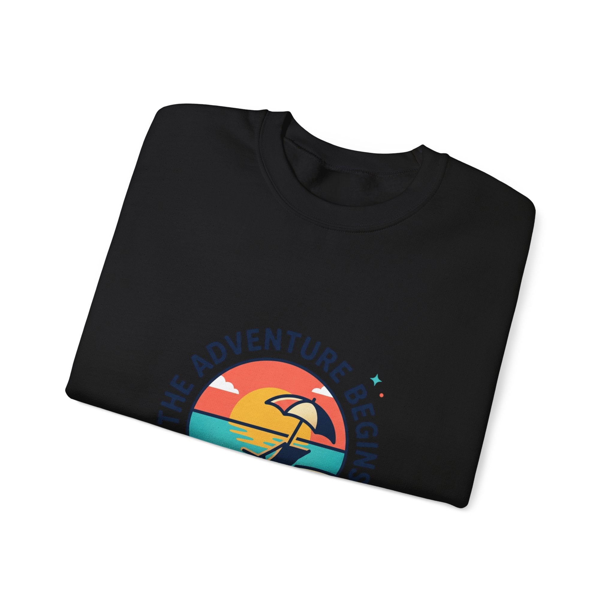 The Adventure Begins Retirement Sweatshirt | beach life, travel