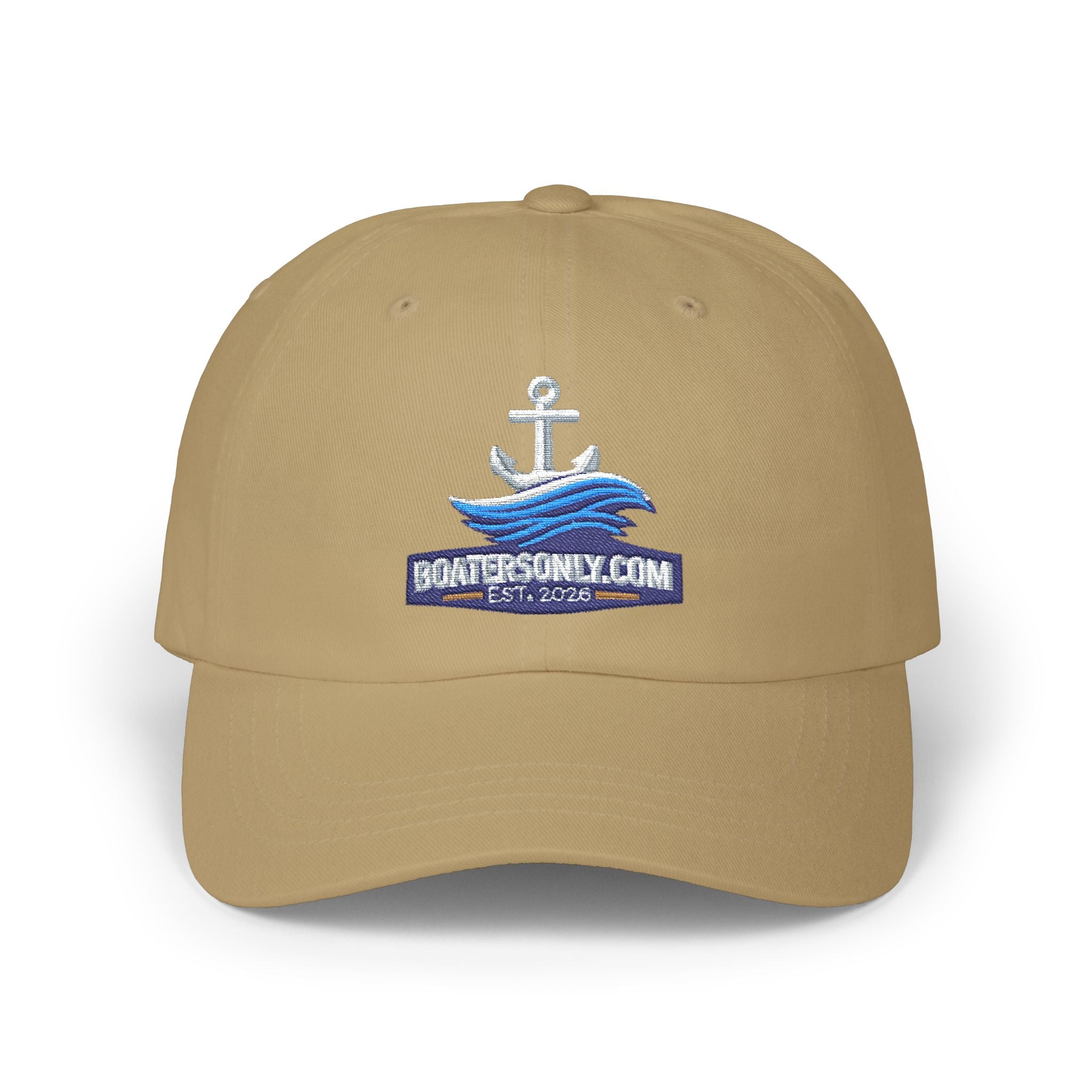 BoatersOnly,Com Collectable  Embroidered Cap – Nautical Wave Hat for Boating Enthusiasts