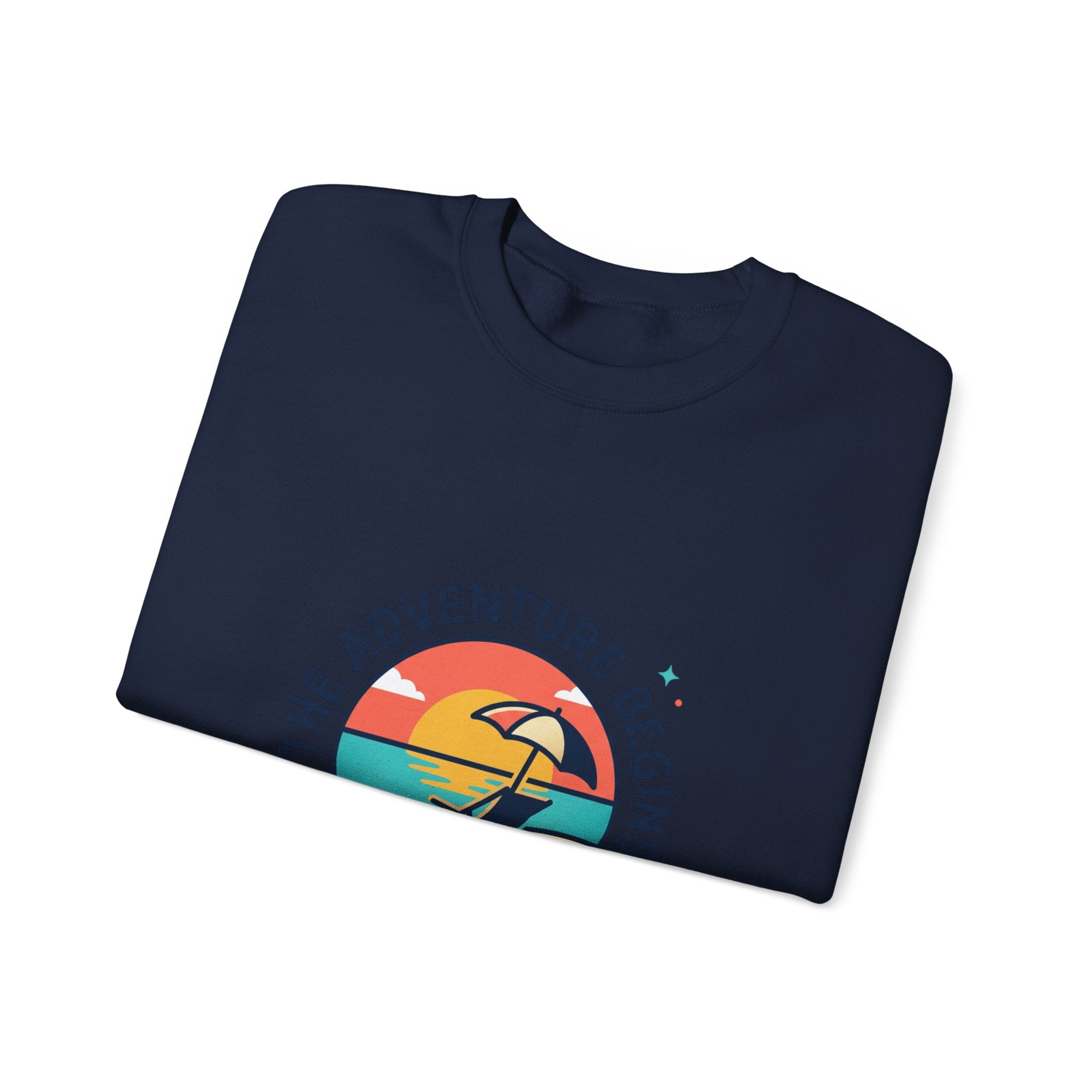The Adventure Begins Retirement Sweatshirt | beach life, travel