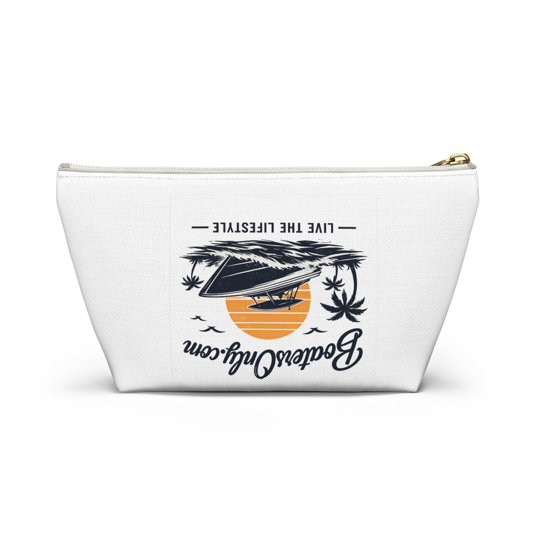 BoatersOnly Boat Life Accessory Pouch — 'Live the Lifestyle' Travel Cosmetic Bag