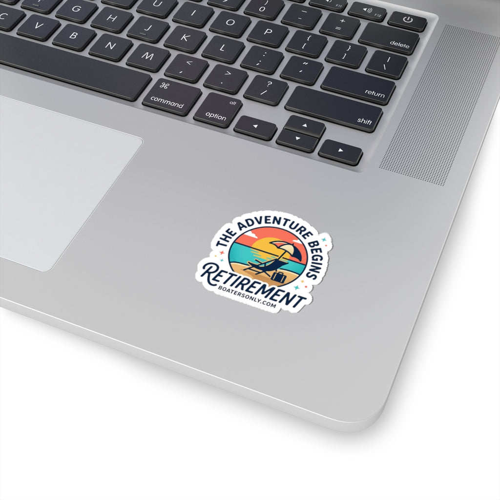 The Adventure Begins Retirement Sticker | Retirement, Beach Life