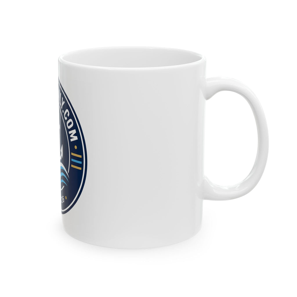 Anchor logo BoatersOnly.com mug | nautical anchor wave emblem