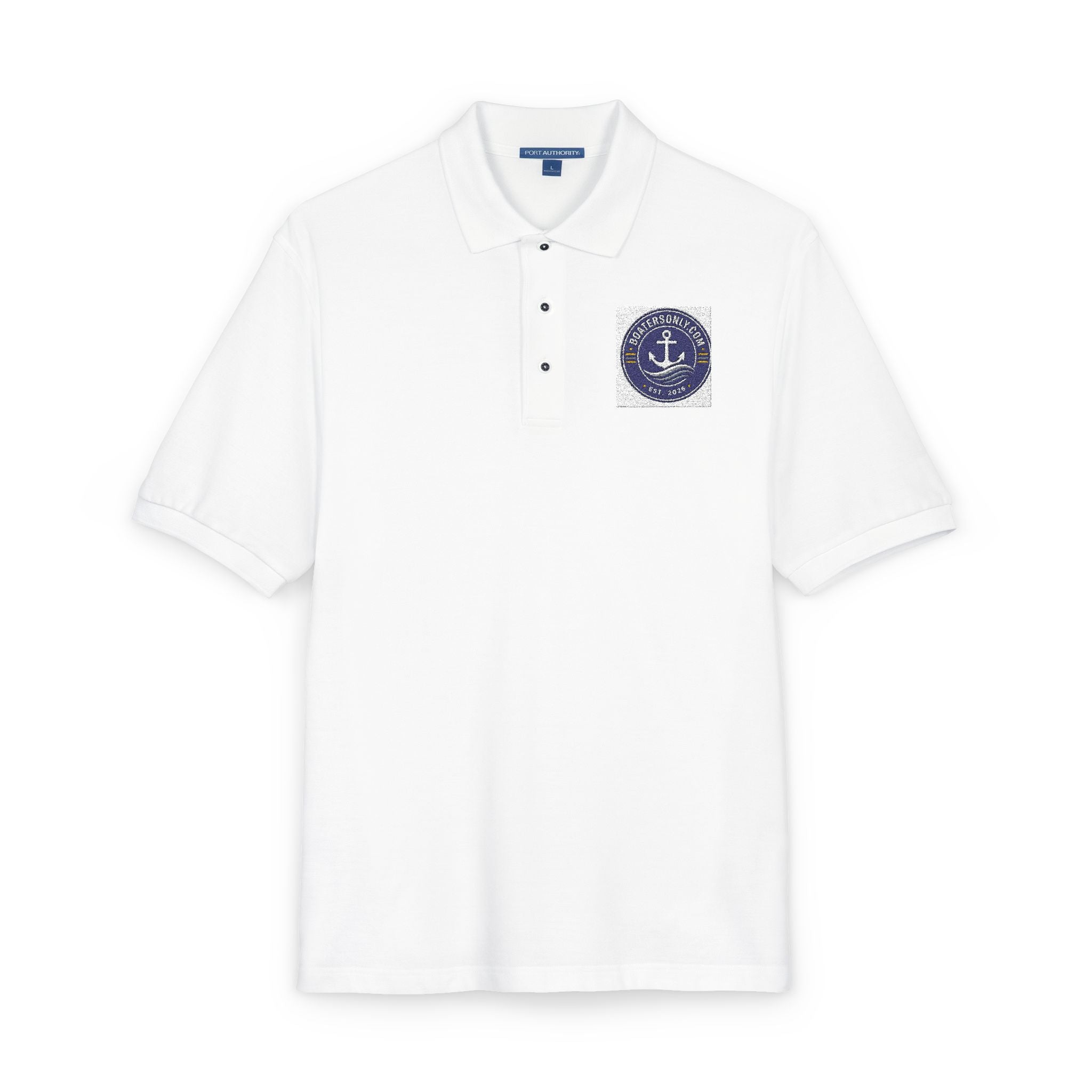 Nautical Anchor Embroidered Polo Shirt