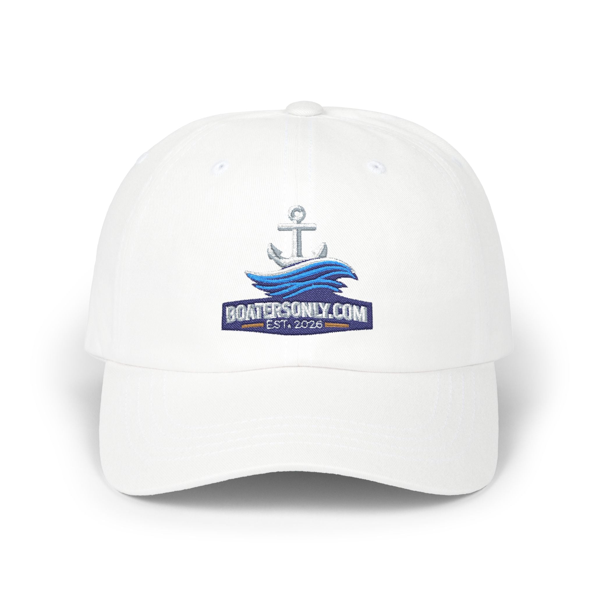 BoatersOnly,Com Collectable  Embroidered Cap – Nautical Wave Hat for Boating Enthusiasts