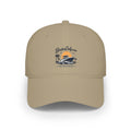 Low Profile Baseball Cap - Retro Sunset Surfing Boat Design
