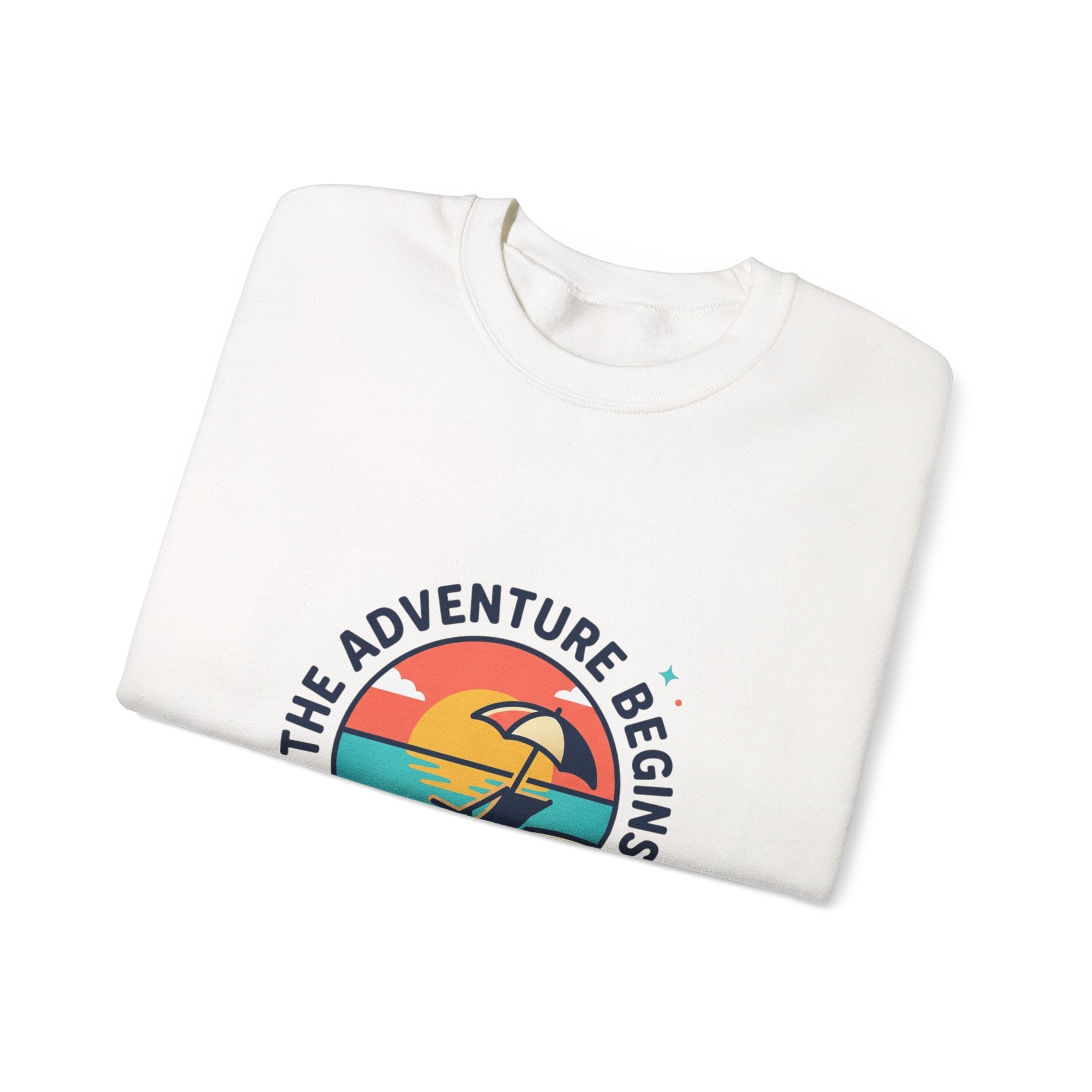 The Adventure Begins Retirement Sweatshirt | beach life, travel