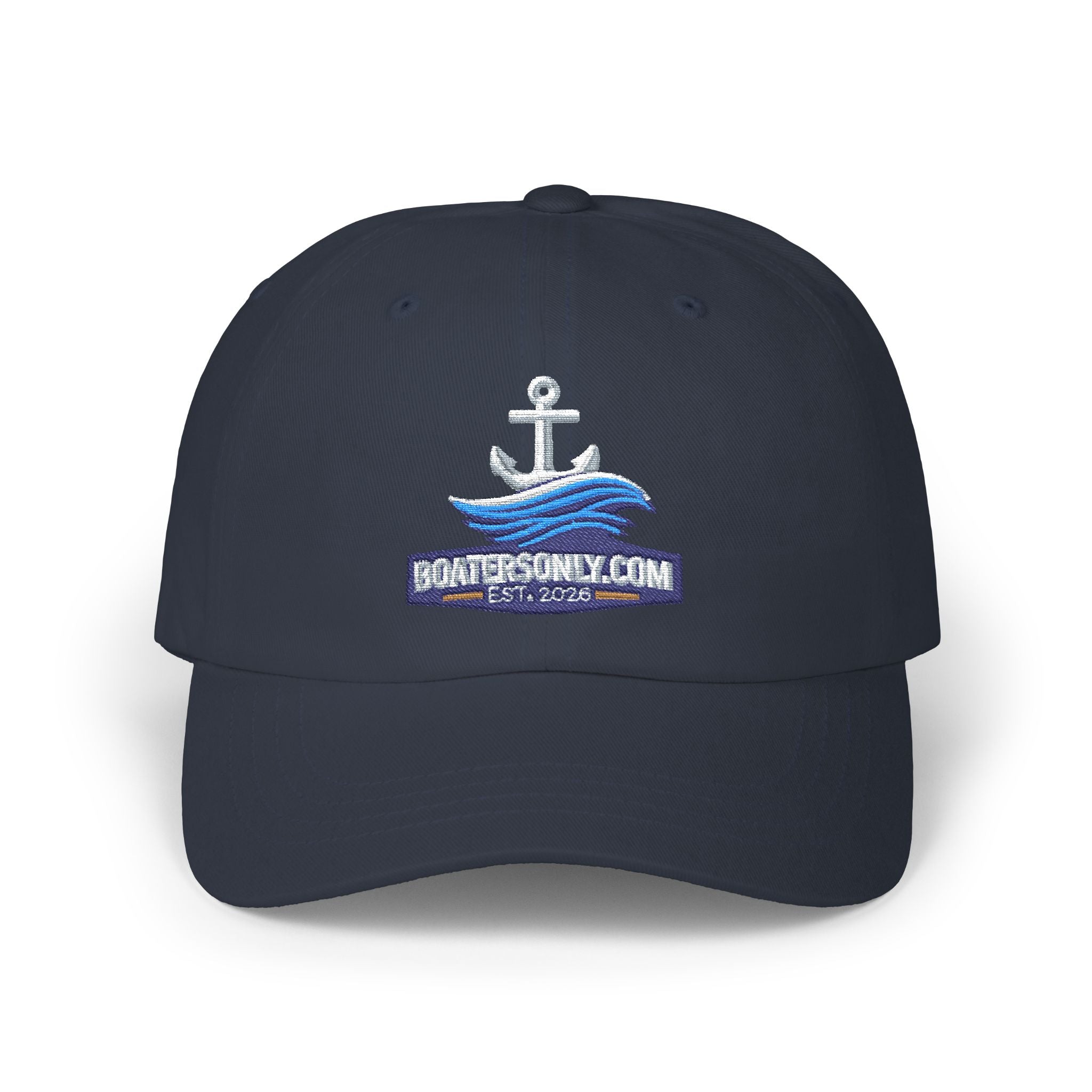 BoatersOnly,Com Collectable  Embroidered Cap – Nautical Wave Hat for Boating Enthusiasts