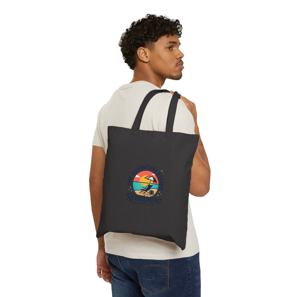 Retirement Adventure Tote | Cotton Canvas Tote, Beach Travel Retired